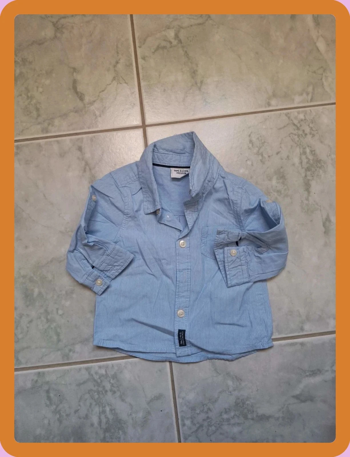Chemise tape a l'œil 3mois 59cm